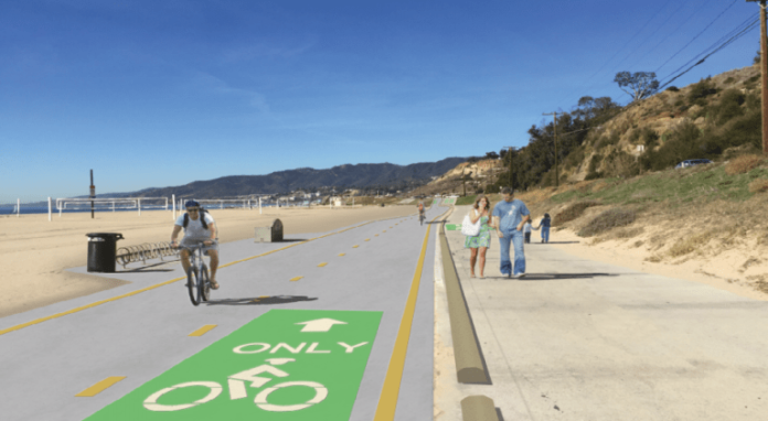 continuous beach walk path